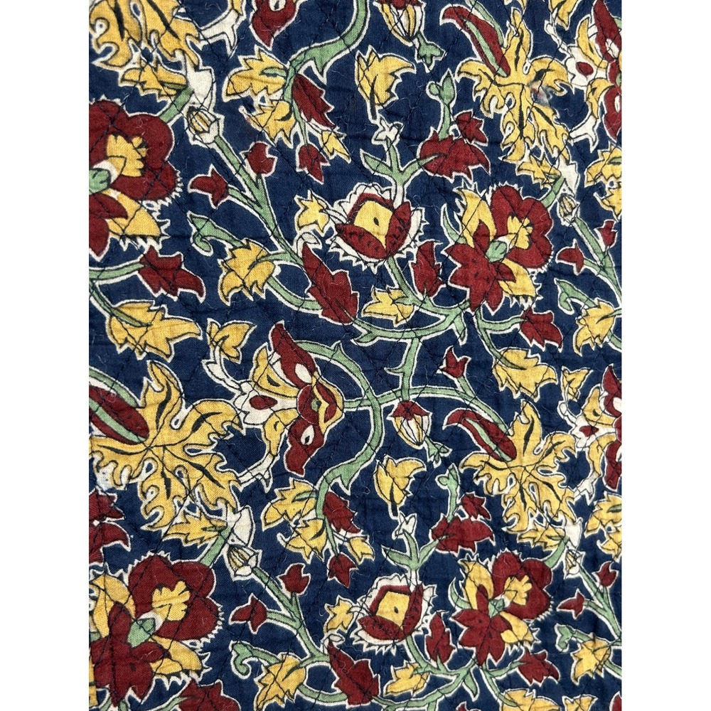 Citicraze Women's L Quilted Floral Cotton Vest Boho Cottagecore Button Front - Picture 5 of 6